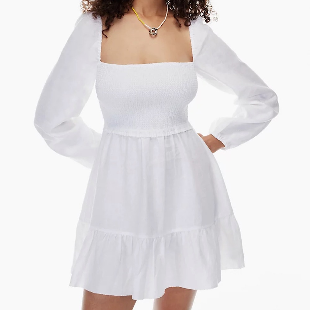 NWOT Aritizia Tempest Organic Linen Mini Dress